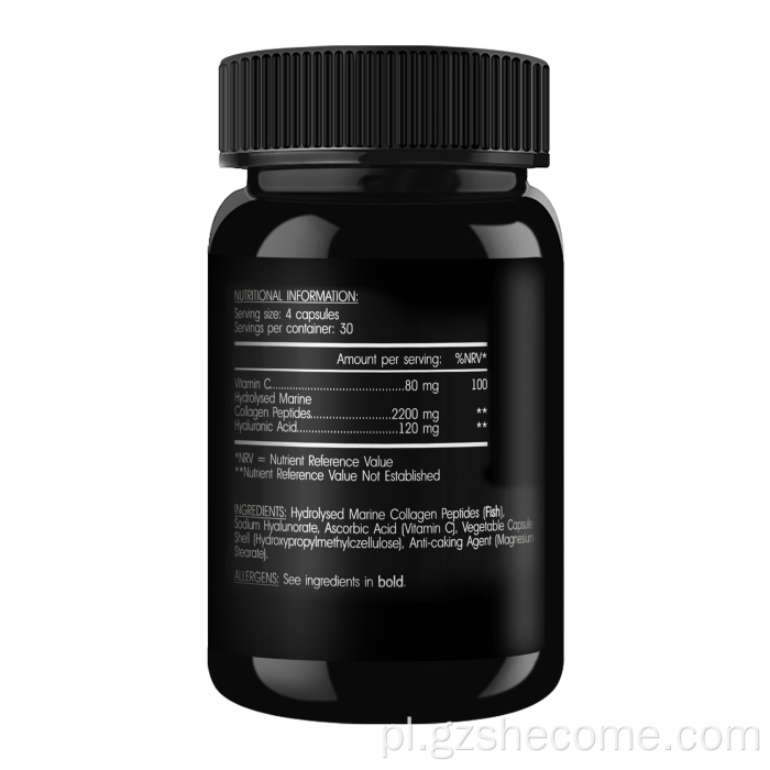 Kapsułki kolagenowe o wysokiej wytrzymałości morskie suplementy kolagenowe